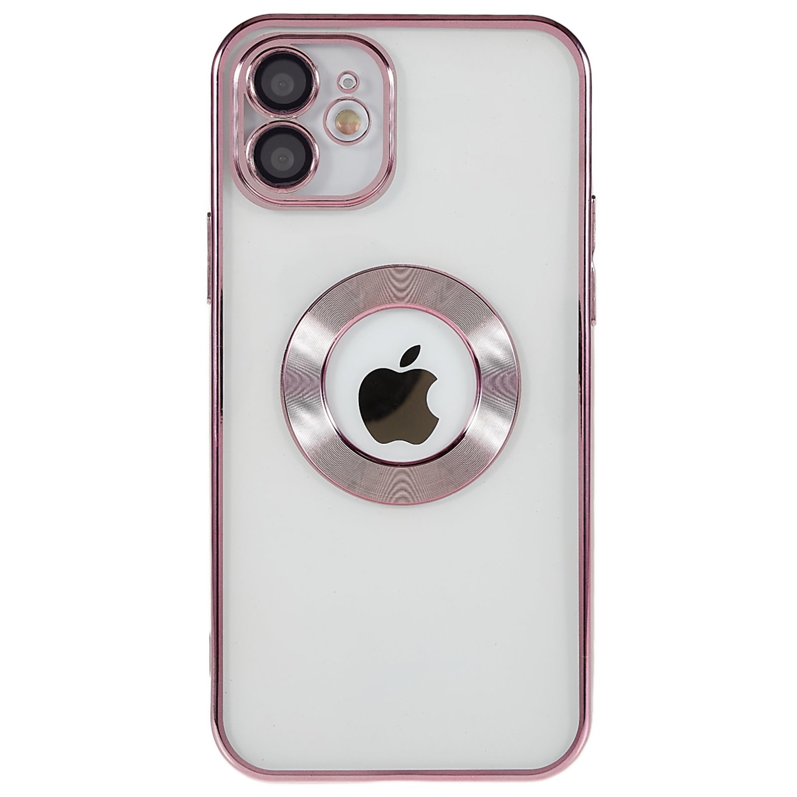 For iPhone 12 6.1 inch Electroplating Edges Soft TPU Case CD Texture Ring Logo Hole Design Clear Phone Cover with Built-in PC Camera Lens Film For iPhone 12 6.1 inch Electroplating Edges Soft TPU Case CD Texture Ring Logo Hole Design Clear Phone Cover with Built-in PC Camera Lens Film